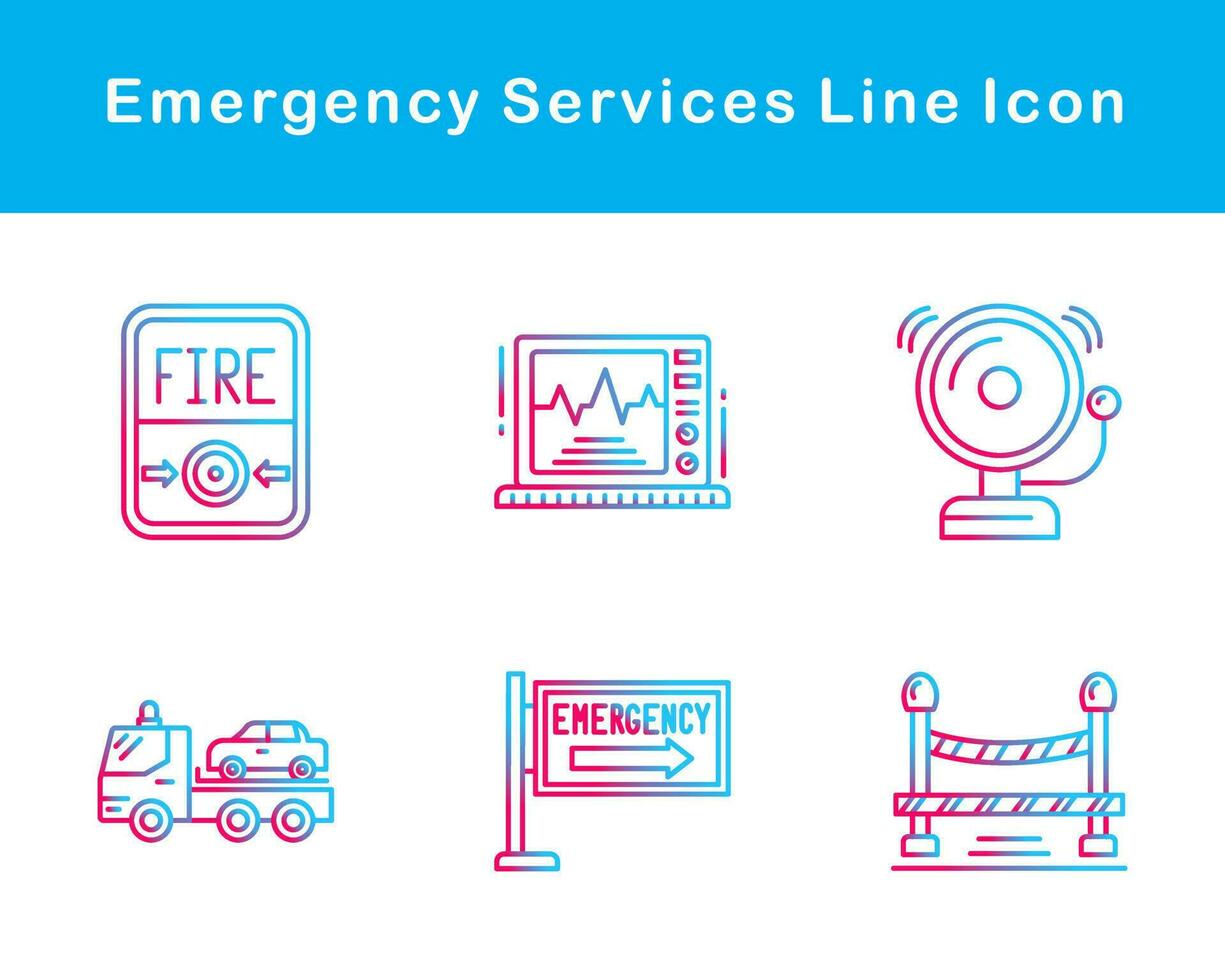 Emergency Services Vector Icon Set