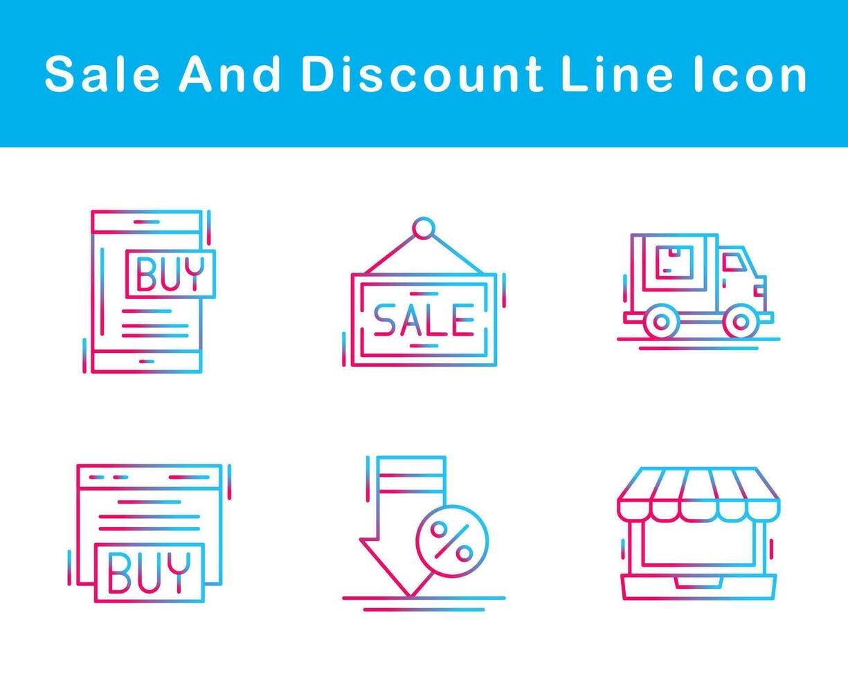 Sale And Discount Vector Icon Set