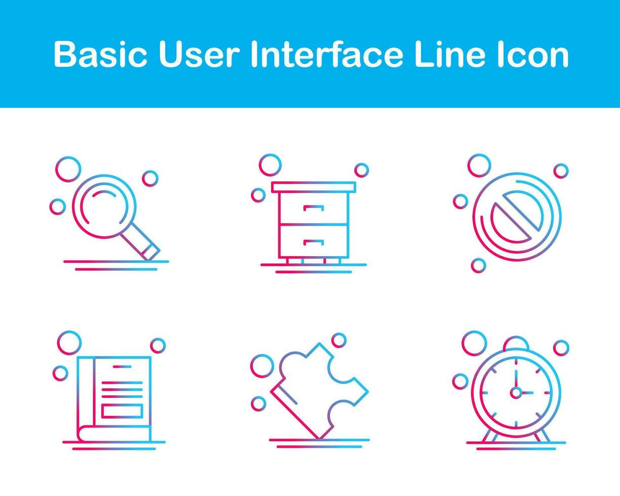 Basic User Interface Vector Icon Set