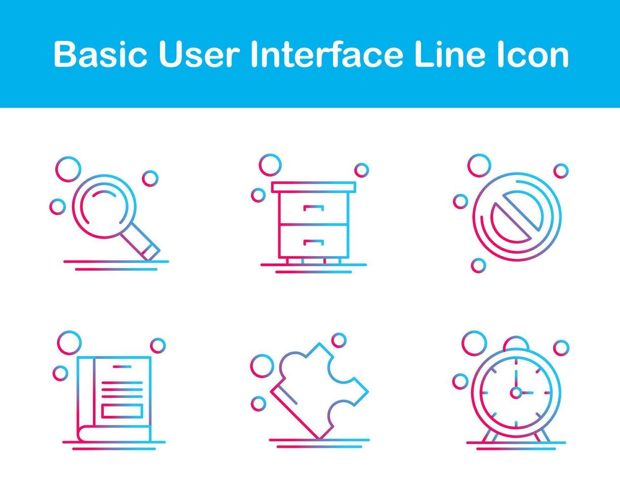 Basic User Interface Vector Icon Set