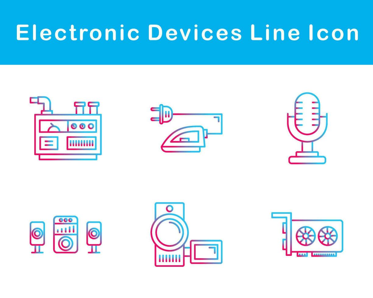 electrónico dispositivos vector icono conjunto