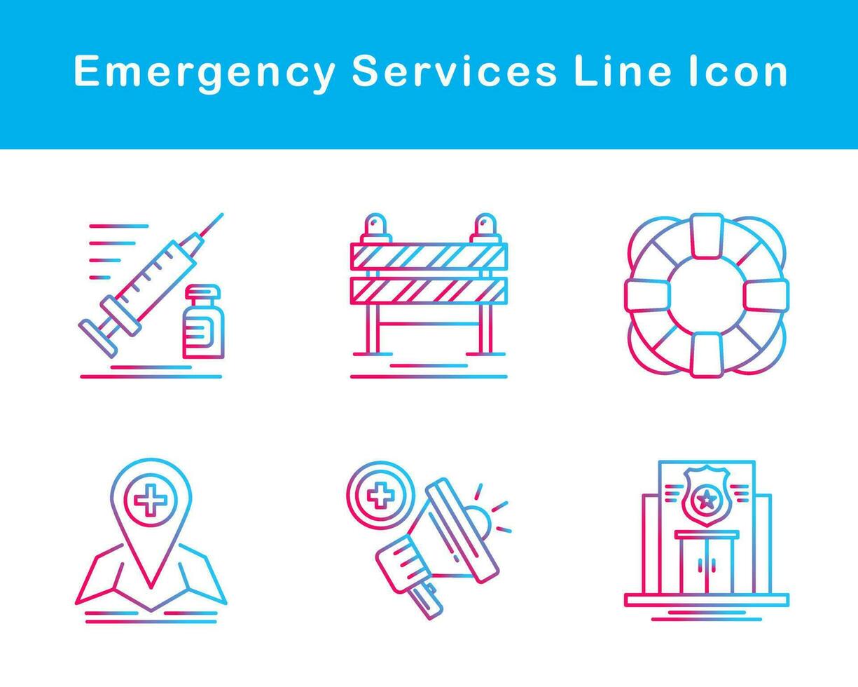 Emergency Services Vector Icon Set