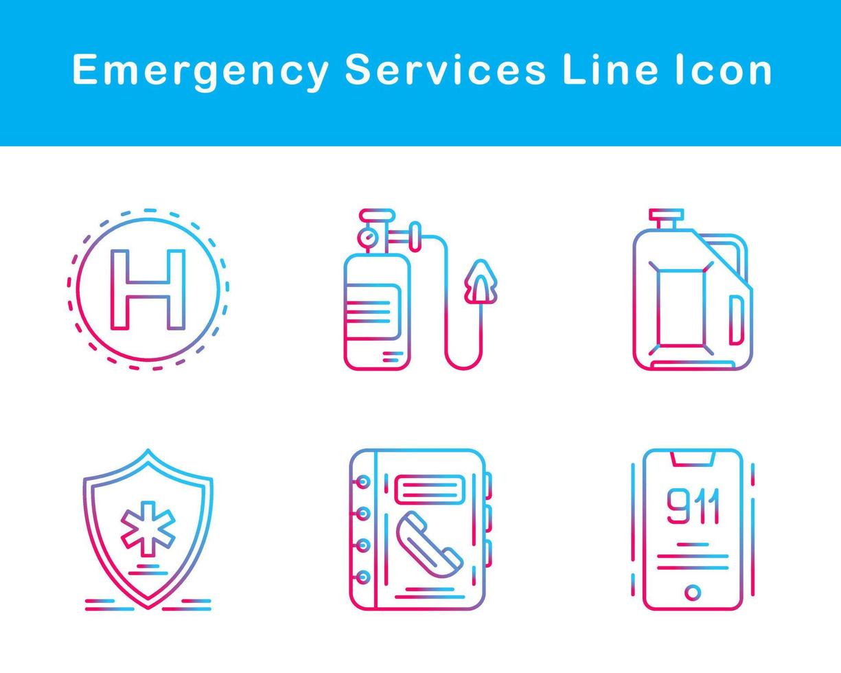 Emergency Services Vector Icon Set