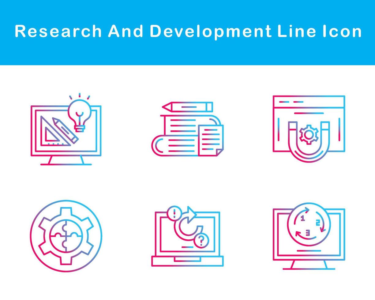 Research And Development Vector Icon Set