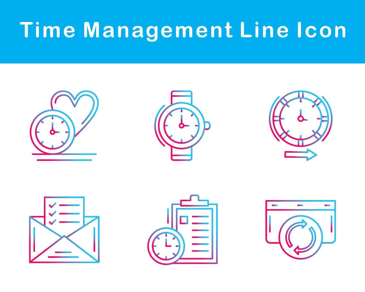 Time Management Vector Icon Set