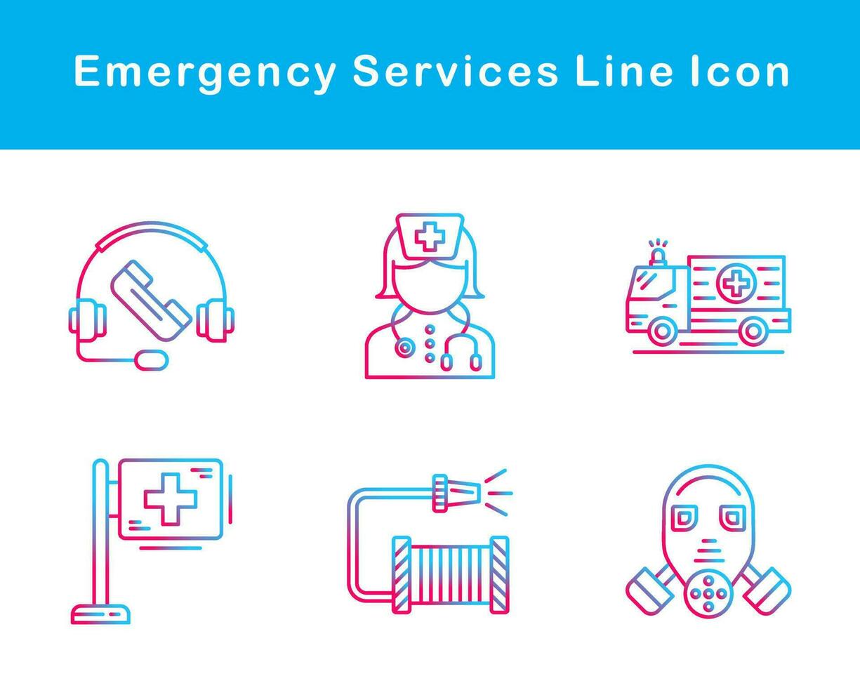 Emergency Services Vector Icon Set