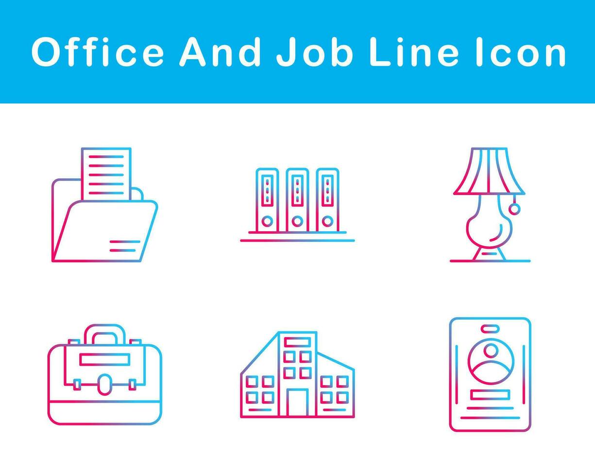 Work Office And Job Vector Icon Set