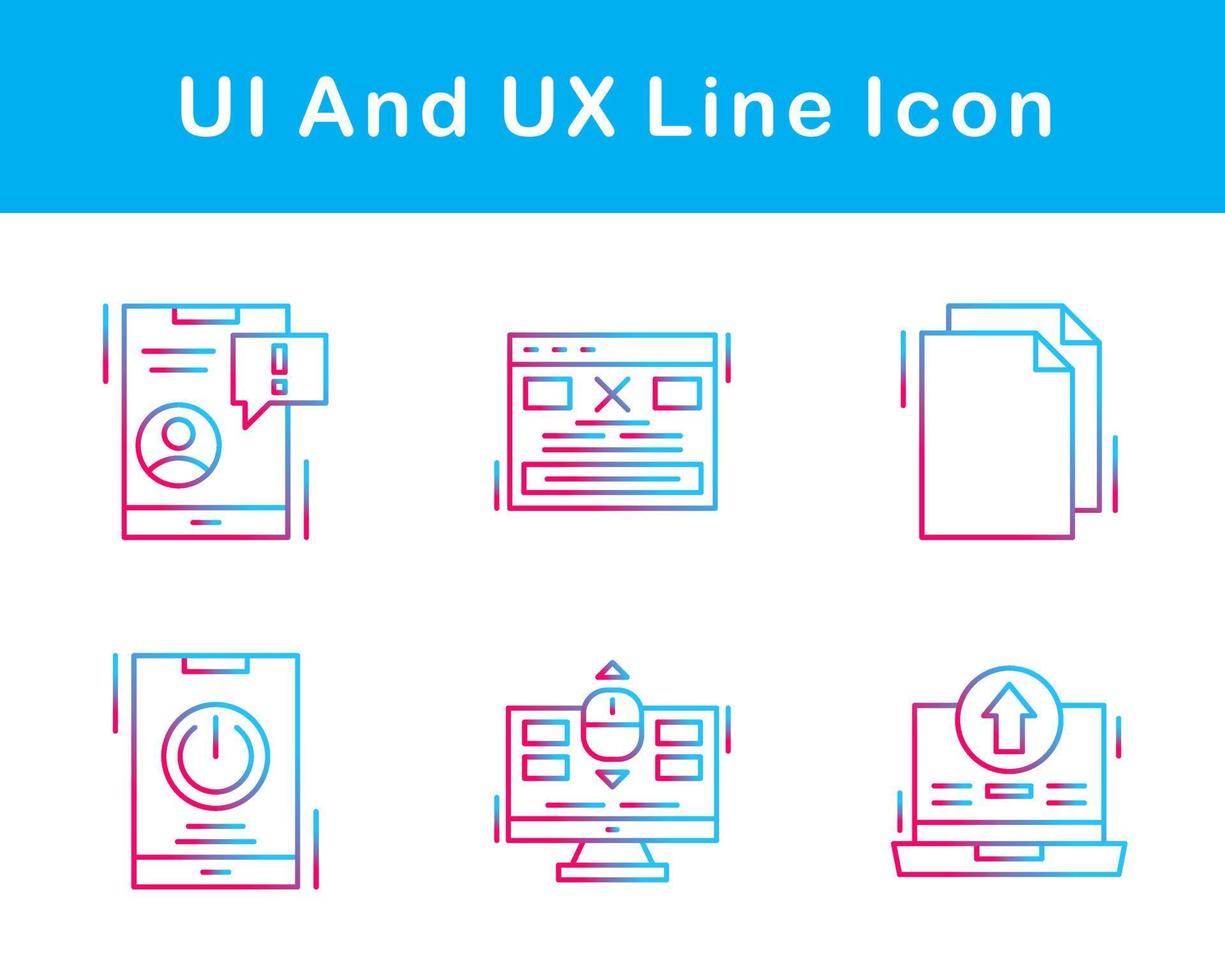 UI And UX Vector Icon Set