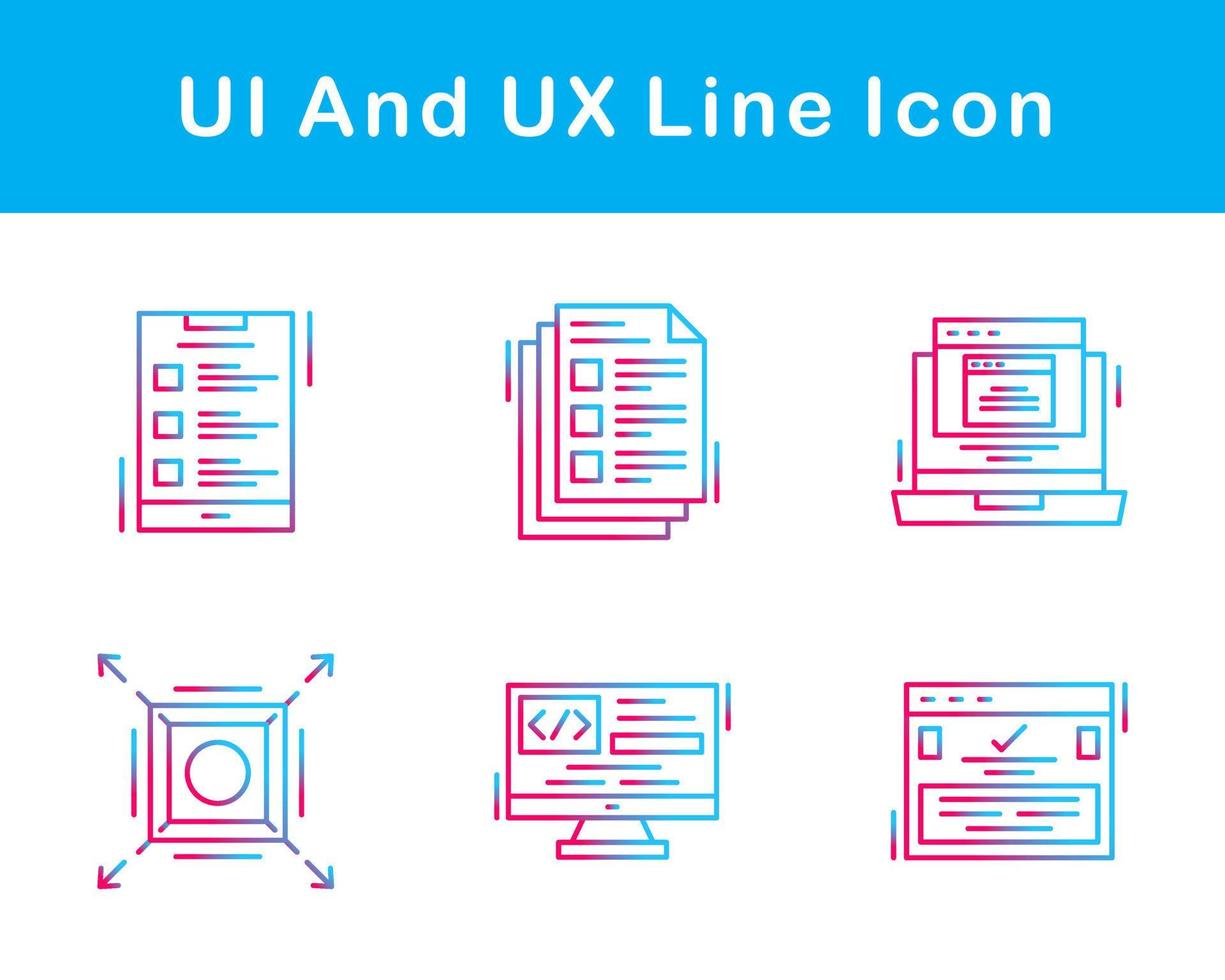 UI And UX Vector Icon Set