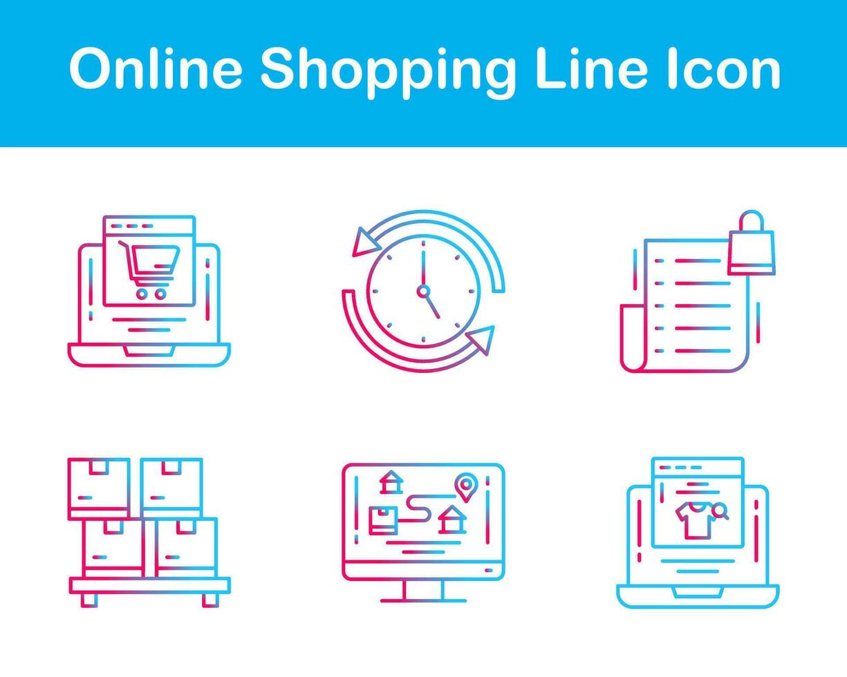 Online Shopping Vector Icon Set