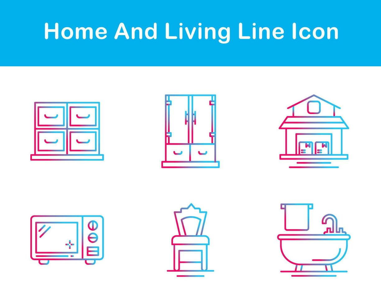 Home And Living Vector Icon Set