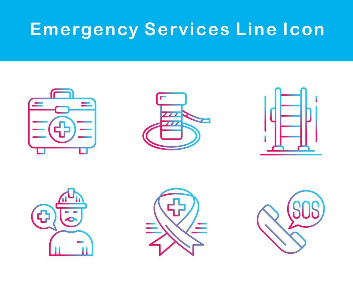 Emergency Services Vector Icon Set