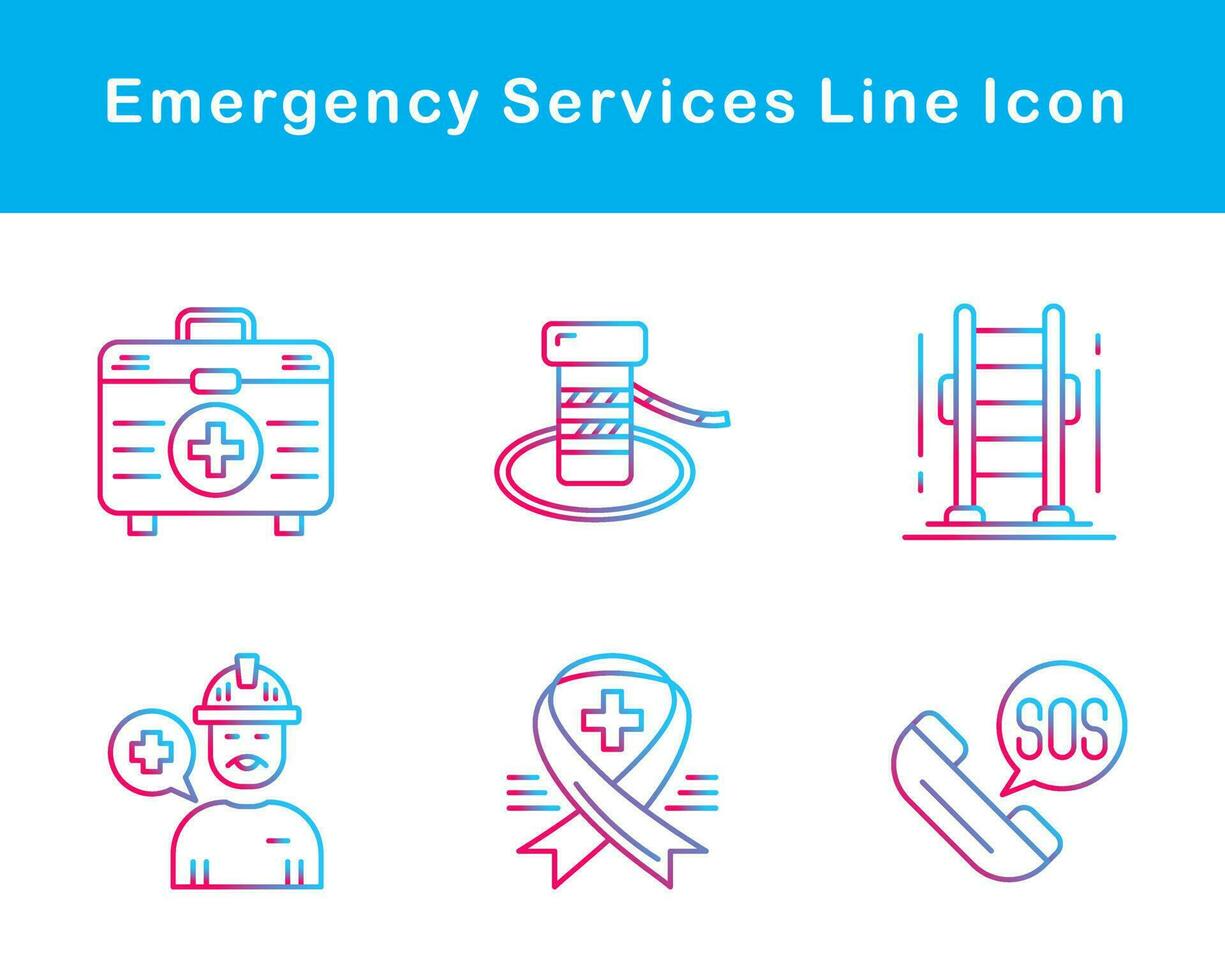 Emergency Services Vector Icon Set