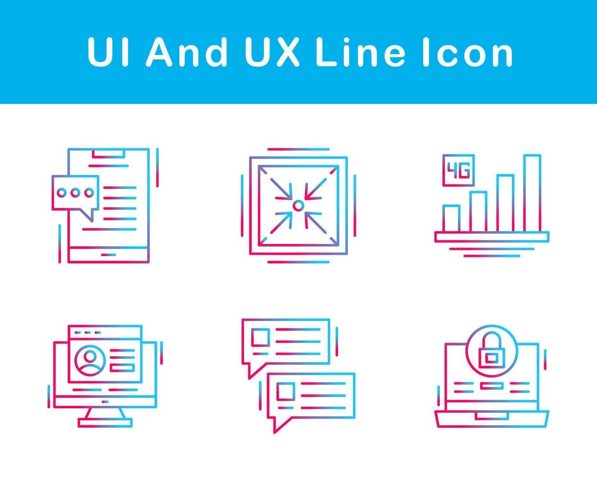 UI And UX Vector Icon Set