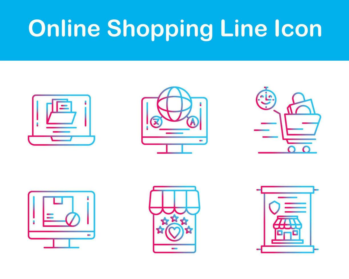 Online Shopping Vector Icon Set