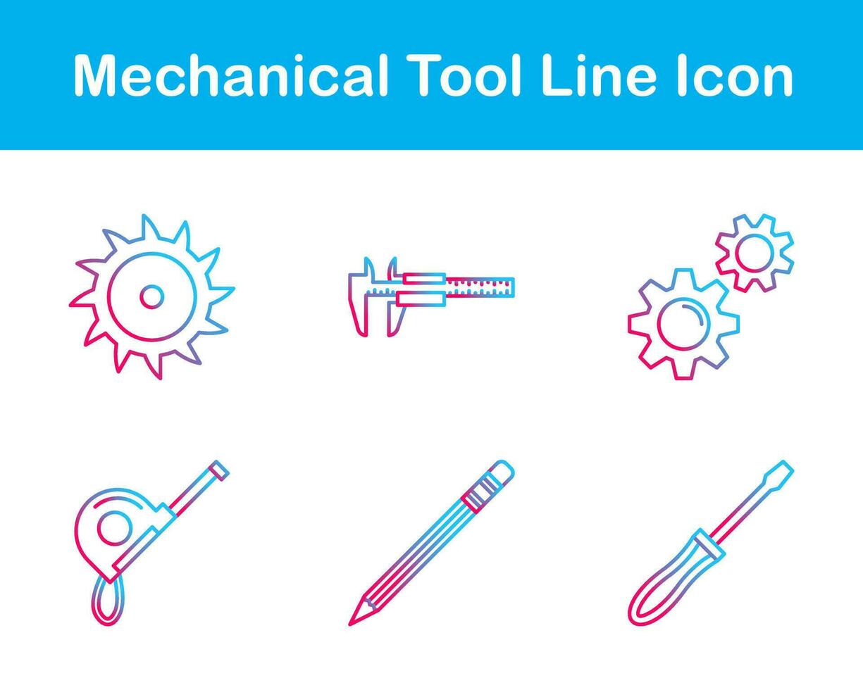 mecánico herramienta vector icono conjunto