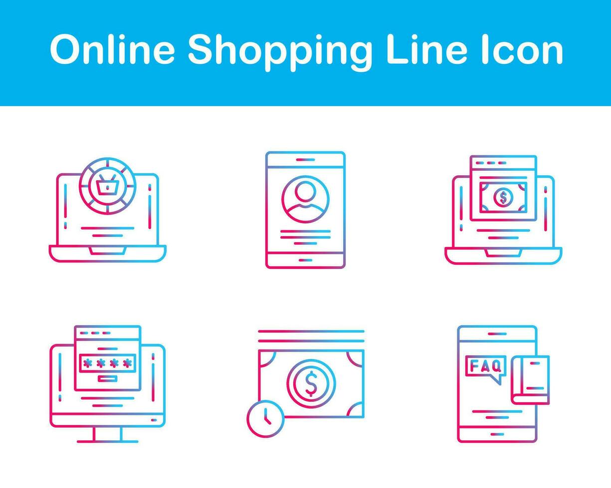 Online Shopping Vector Icon Set