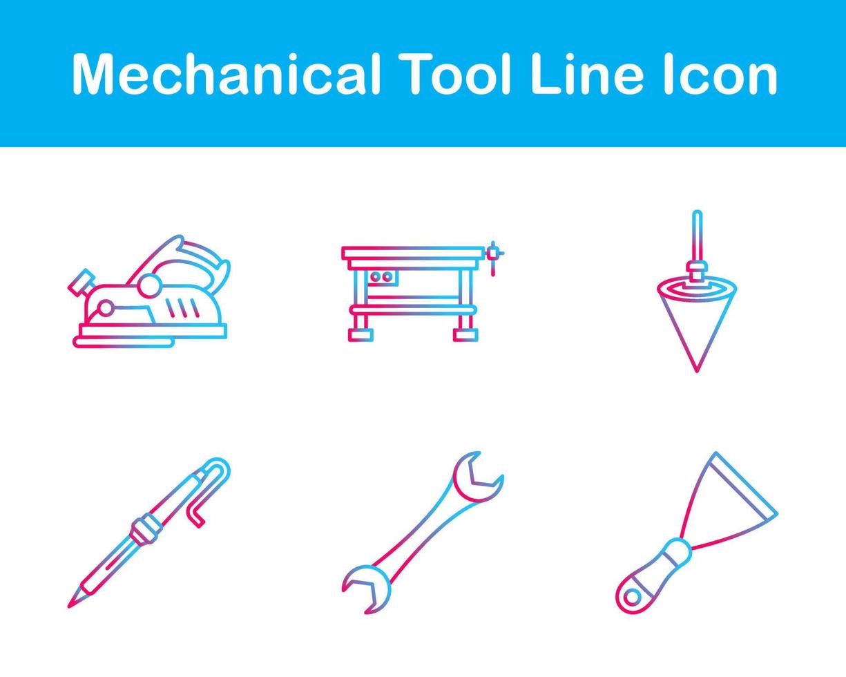 mecánico herramienta vector icono conjunto