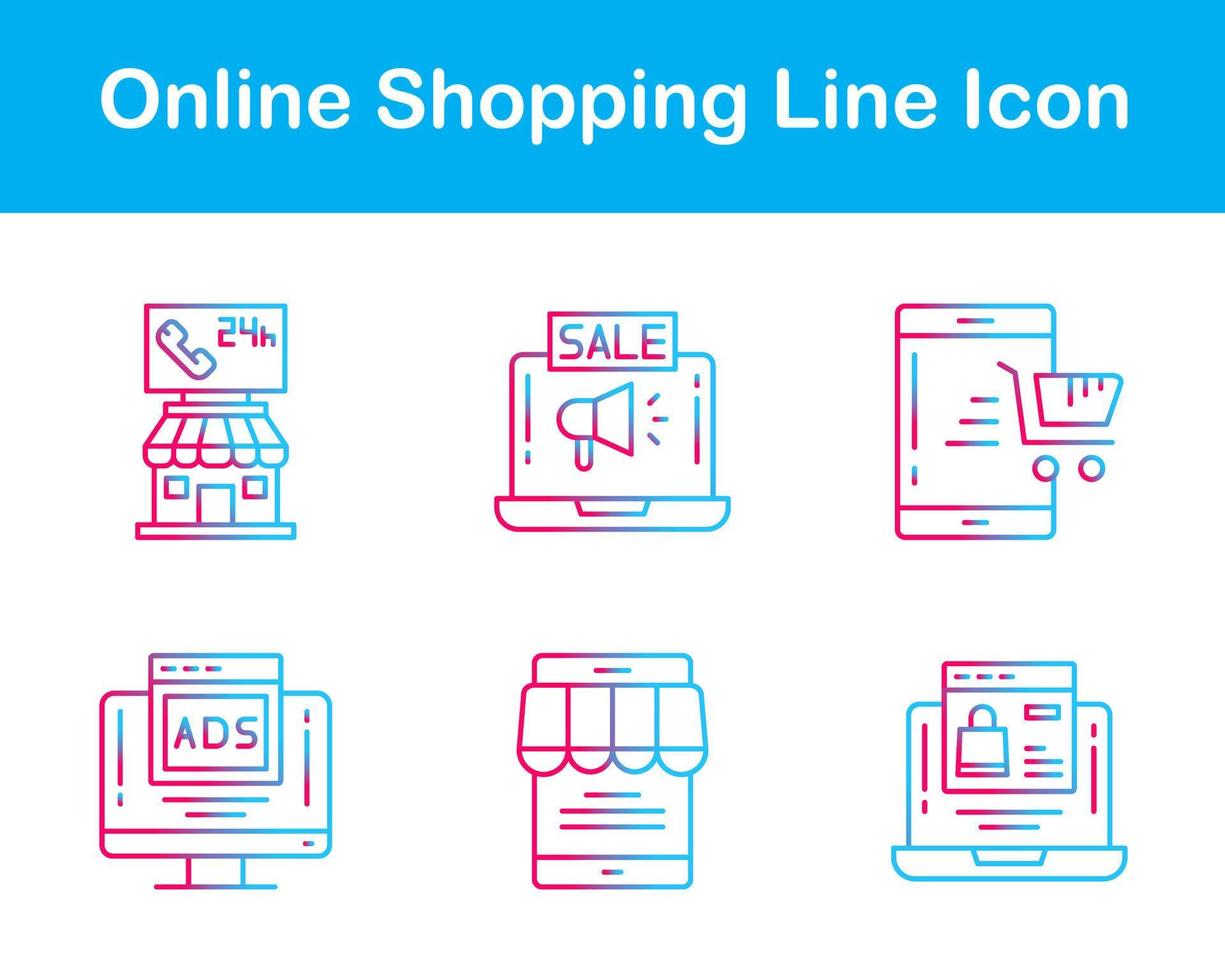 Online Shopping Vector Icon Set