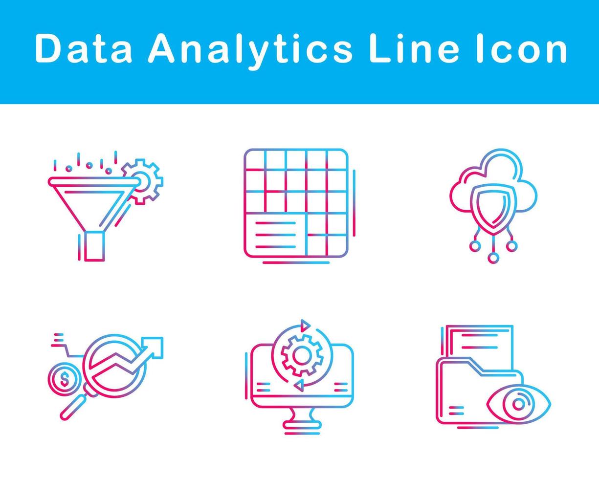 Data Analytics Vector Icon Set