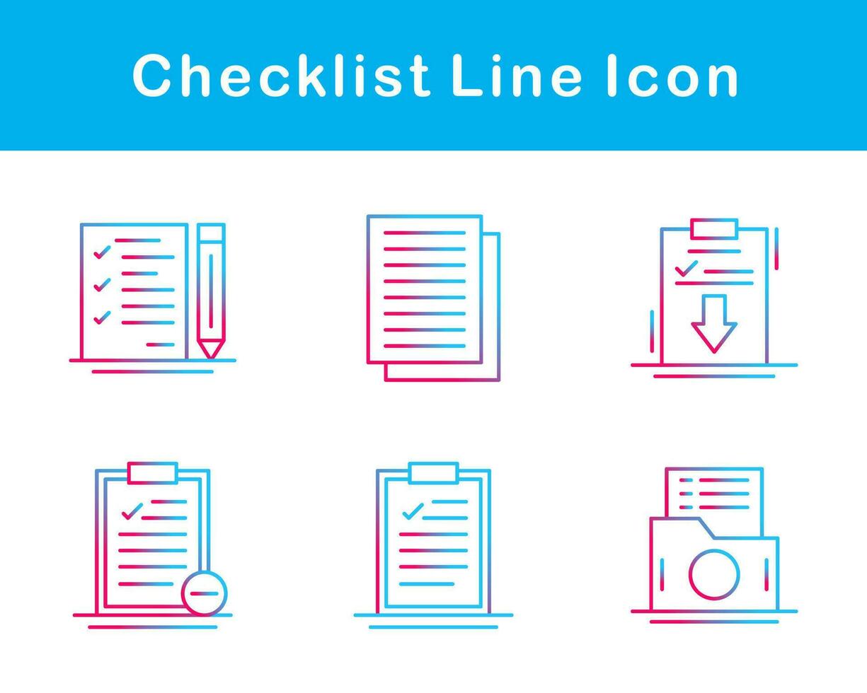 Checklist Vector Icon Set