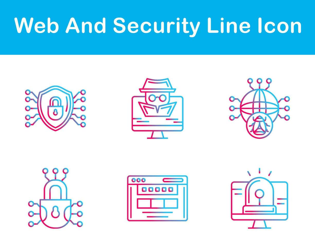 Web And Security Vector Icon Set