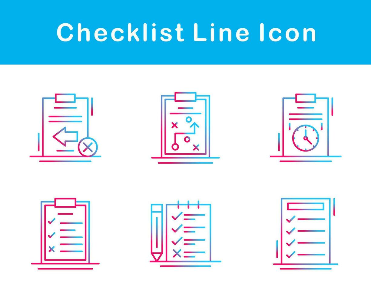 Checklist Vector Icon Set