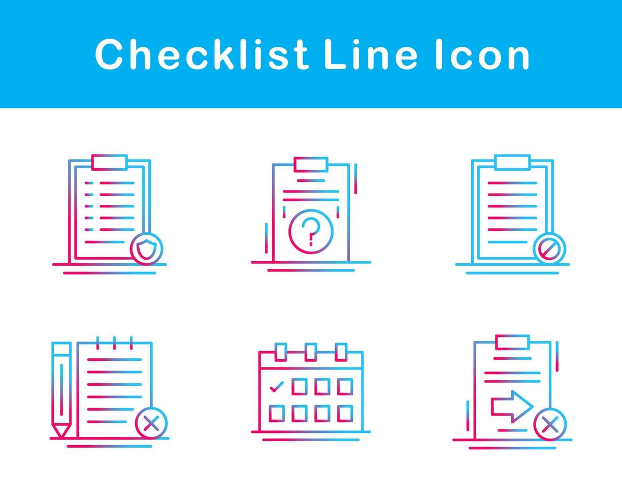 Checklist Vector Icon Set