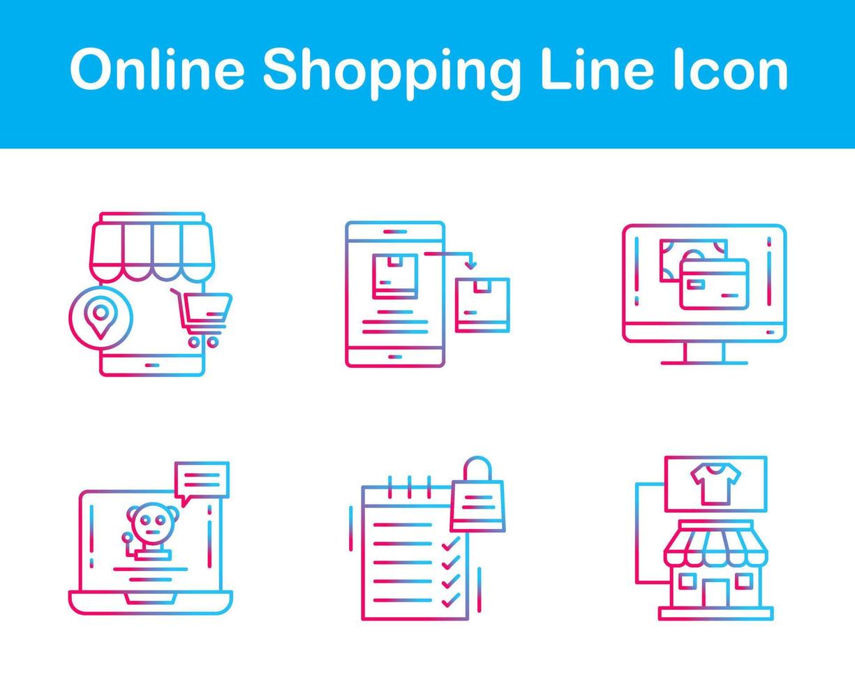 Online Shopping Vector Icon Set