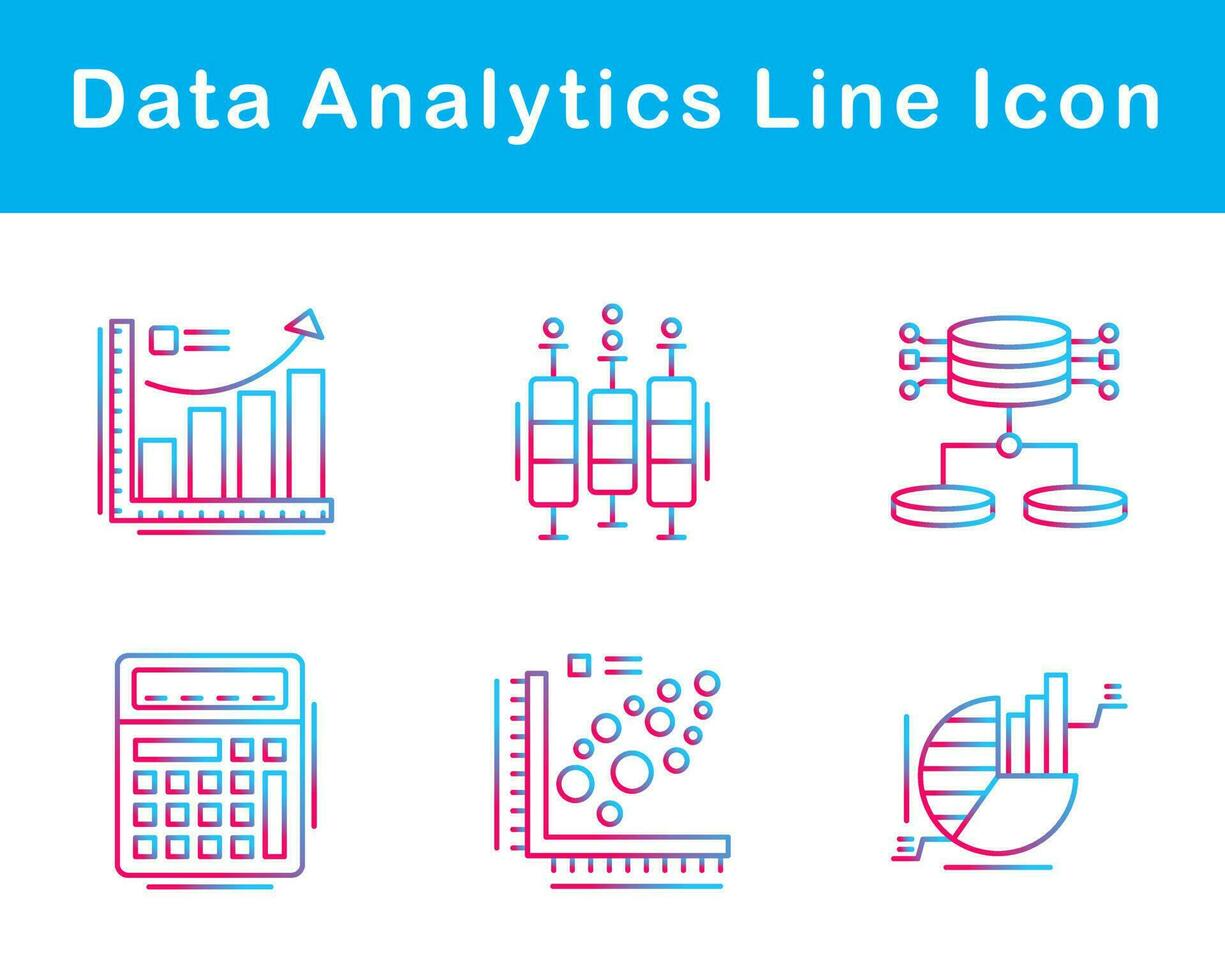 datos analítica vector icono conjunto