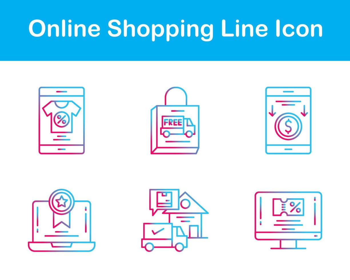 Online Shopping Vector Icon Set