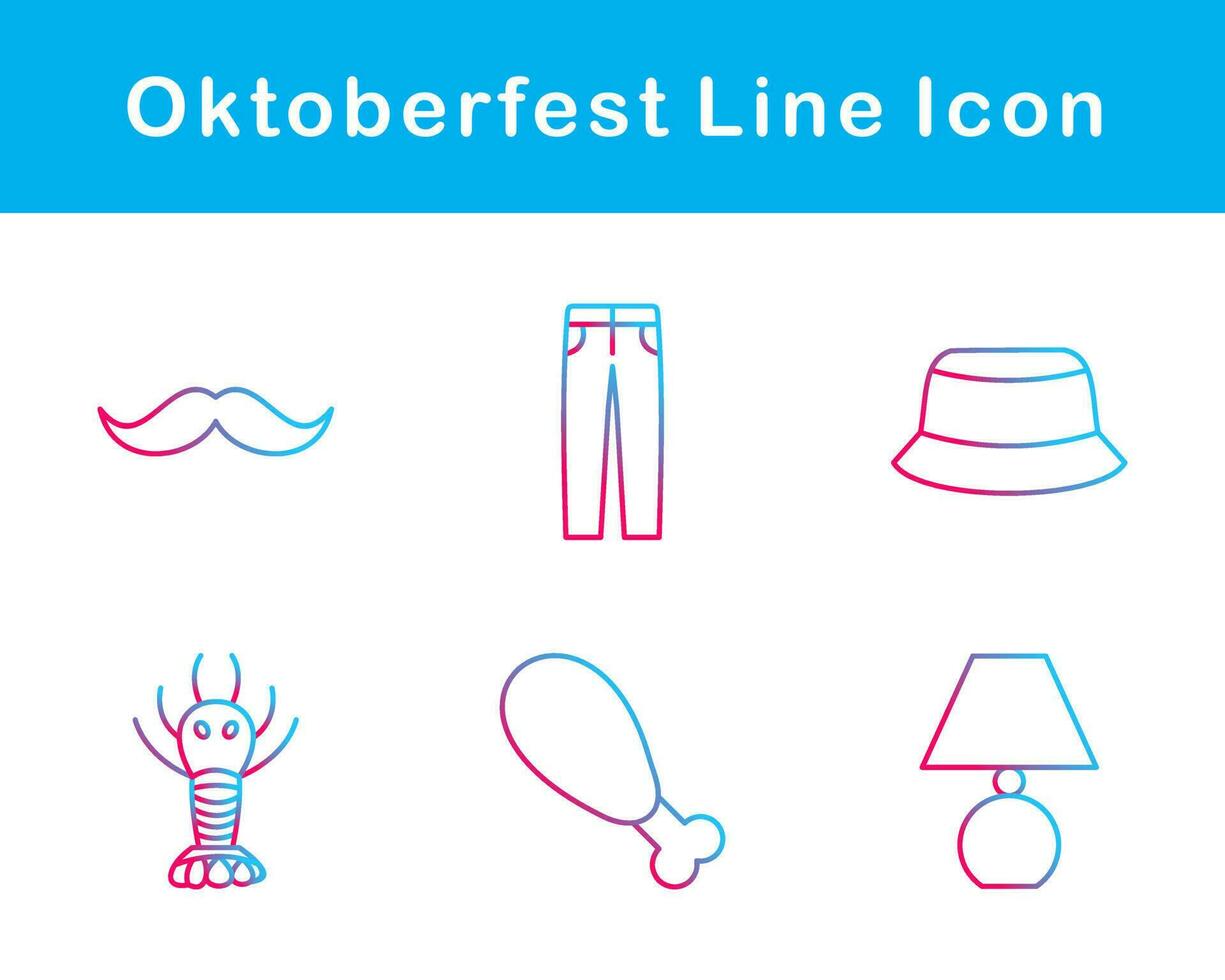 Oktoberfest vector icono conjunto