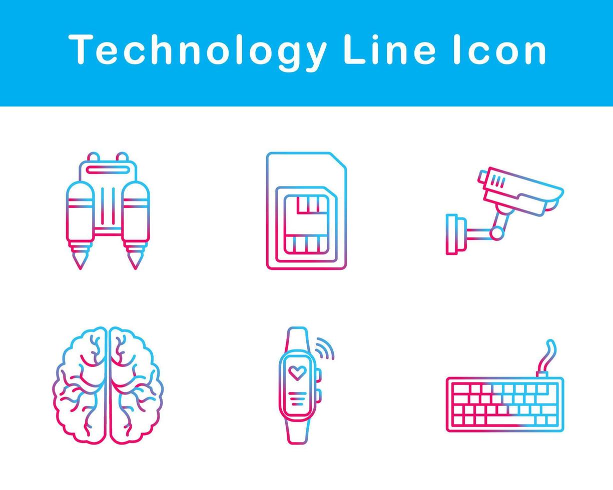 tecnología vector icono conjunto