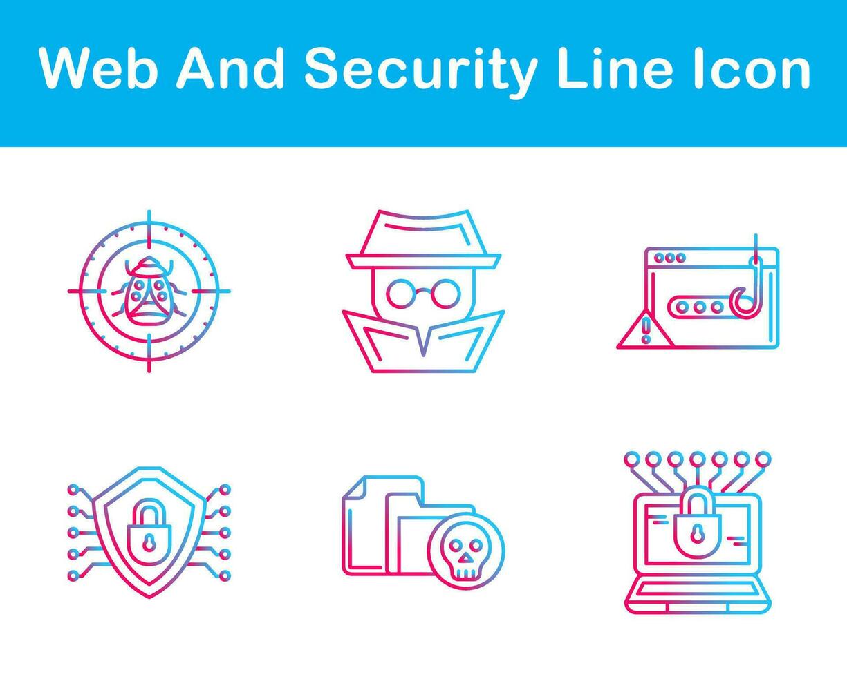 Web And Security Vector Icon Set