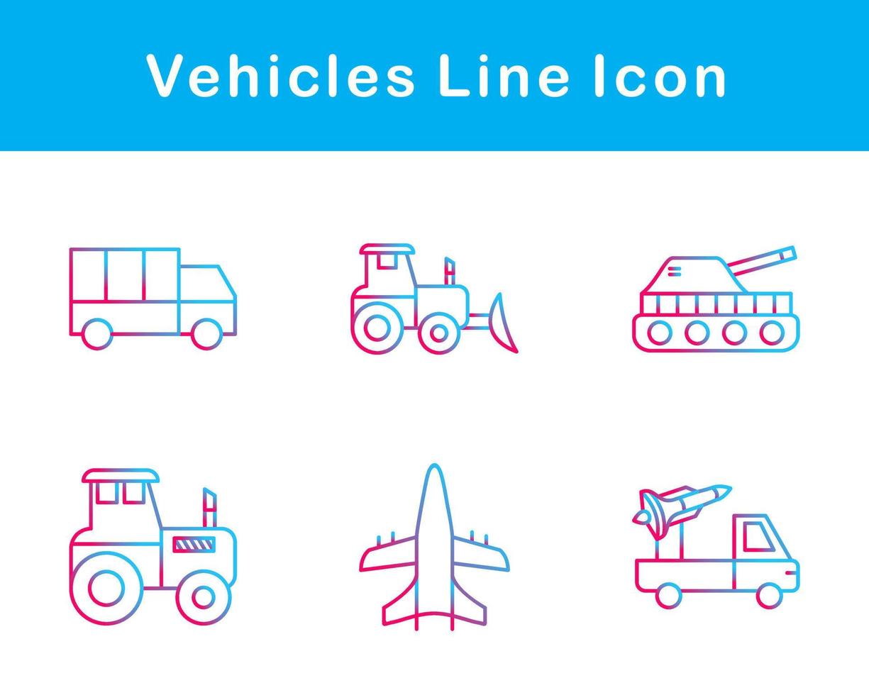 Vehicles Vector Icon Set