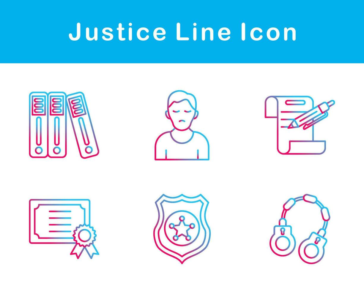 Justice Vector Icon Set