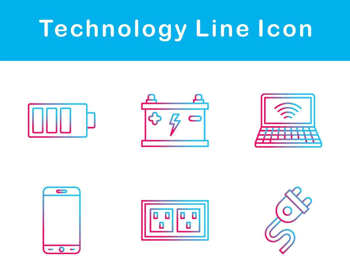 tecnología vector icono conjunto