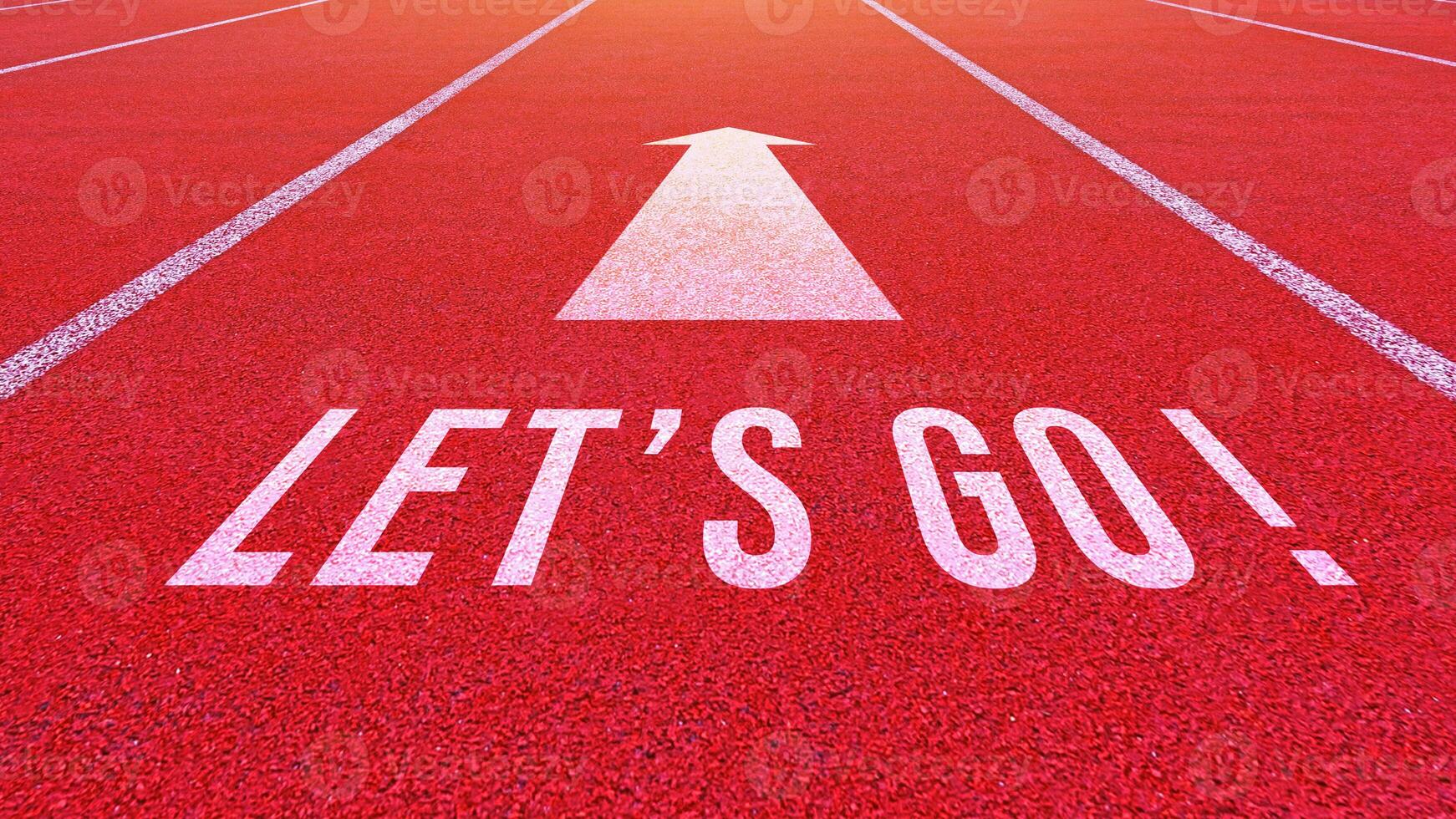 Word go written on an athletics track for business planning strategies and challenges or career path opportunities and change, road to success concept photo