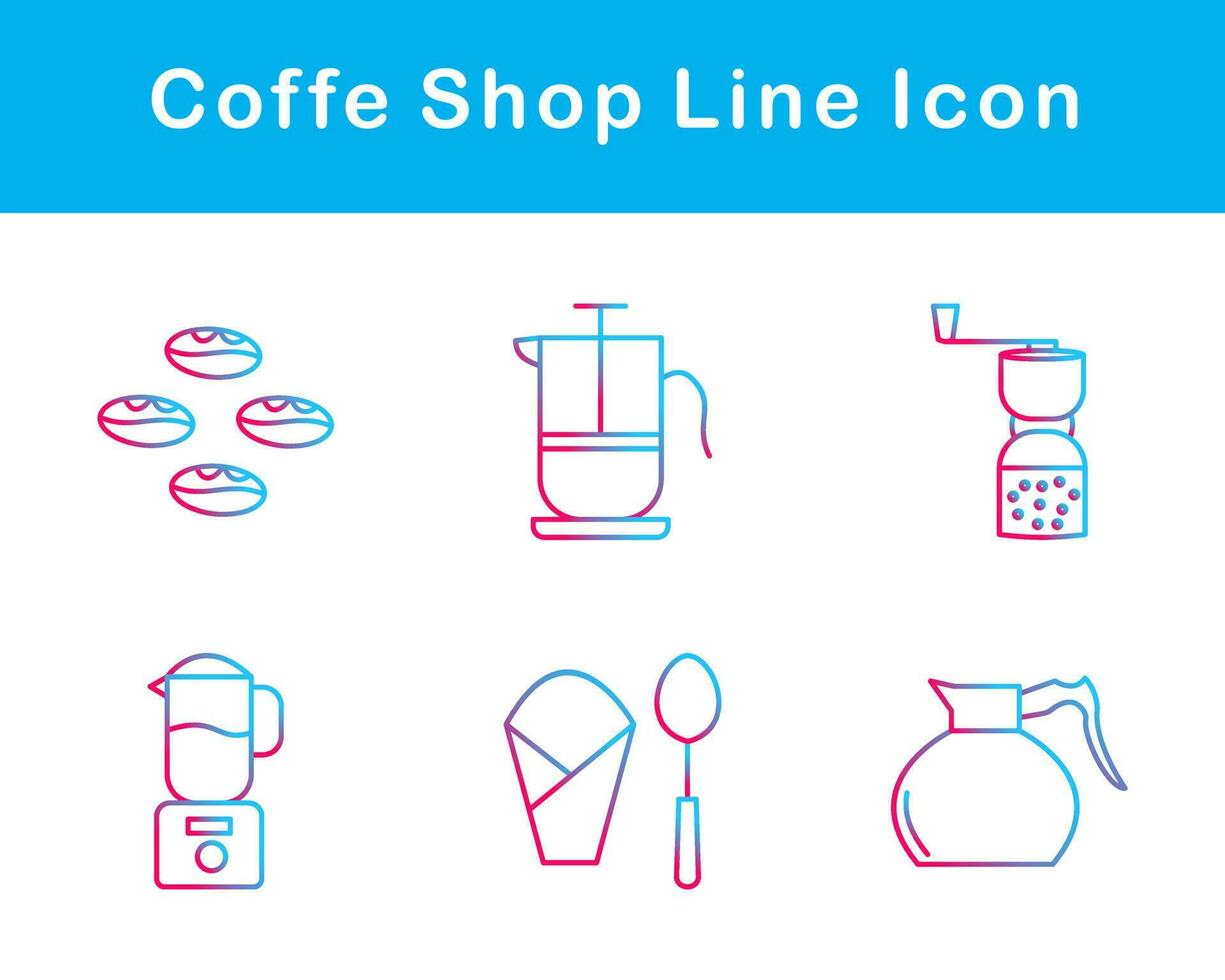 Coffe Shop Vector Icon Set