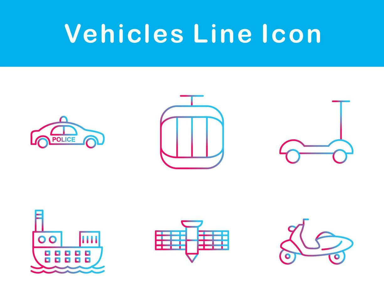 Vehicles Vector Icon Set