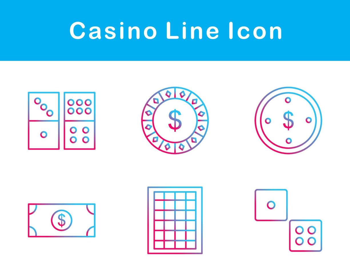 casino vector icono conjunto