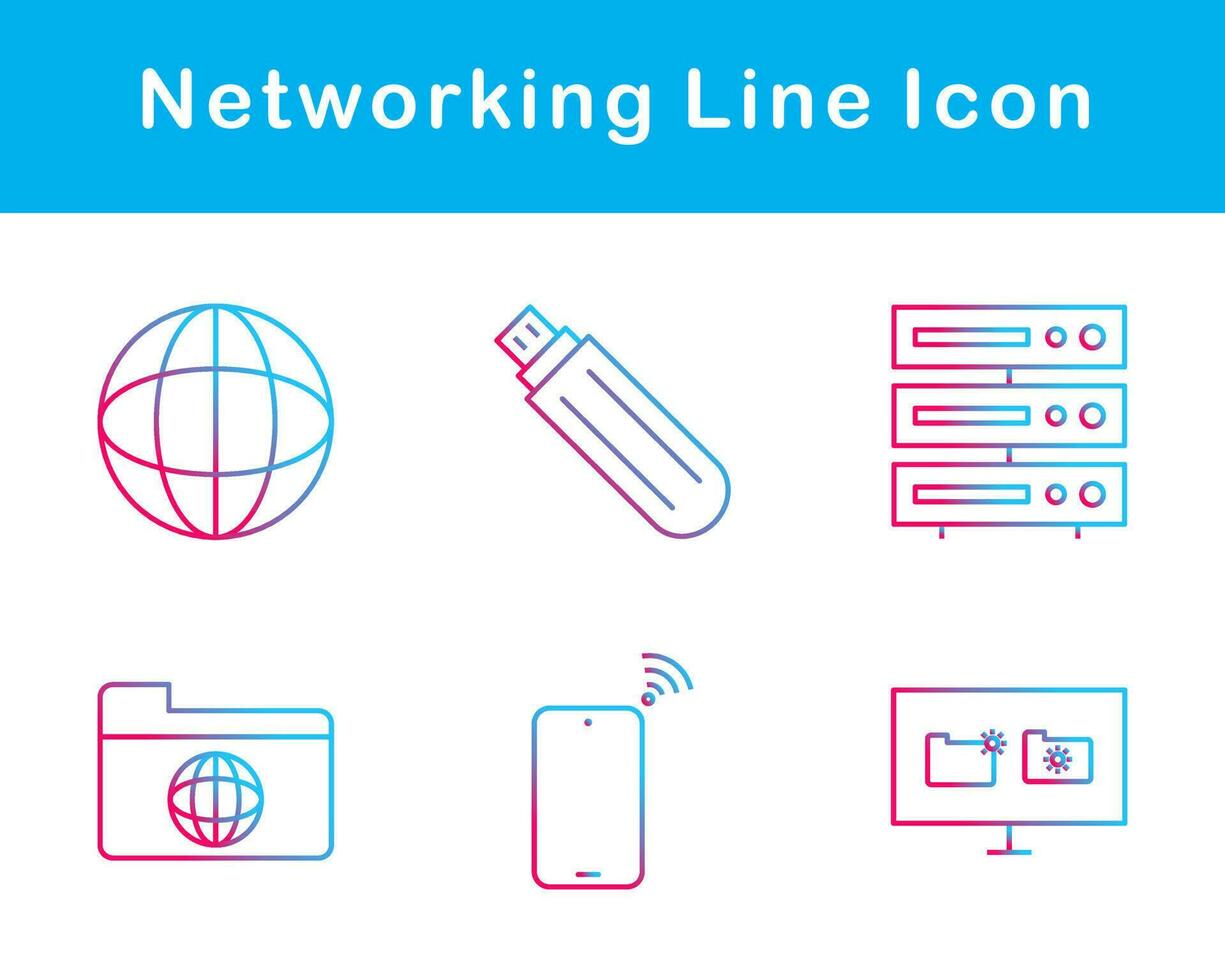 Networking Vector Icon Set