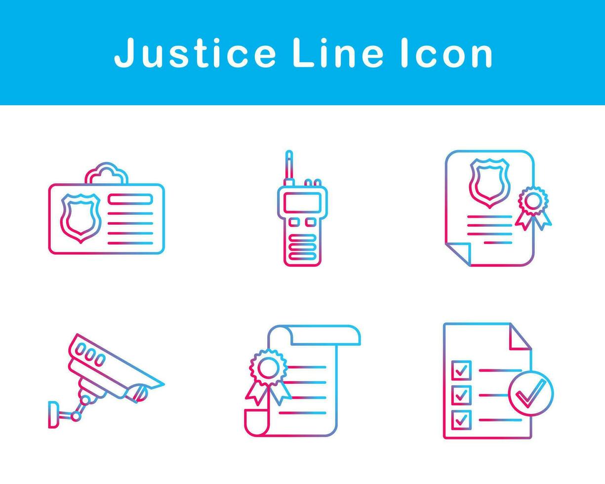 Justice Vector Icon Set