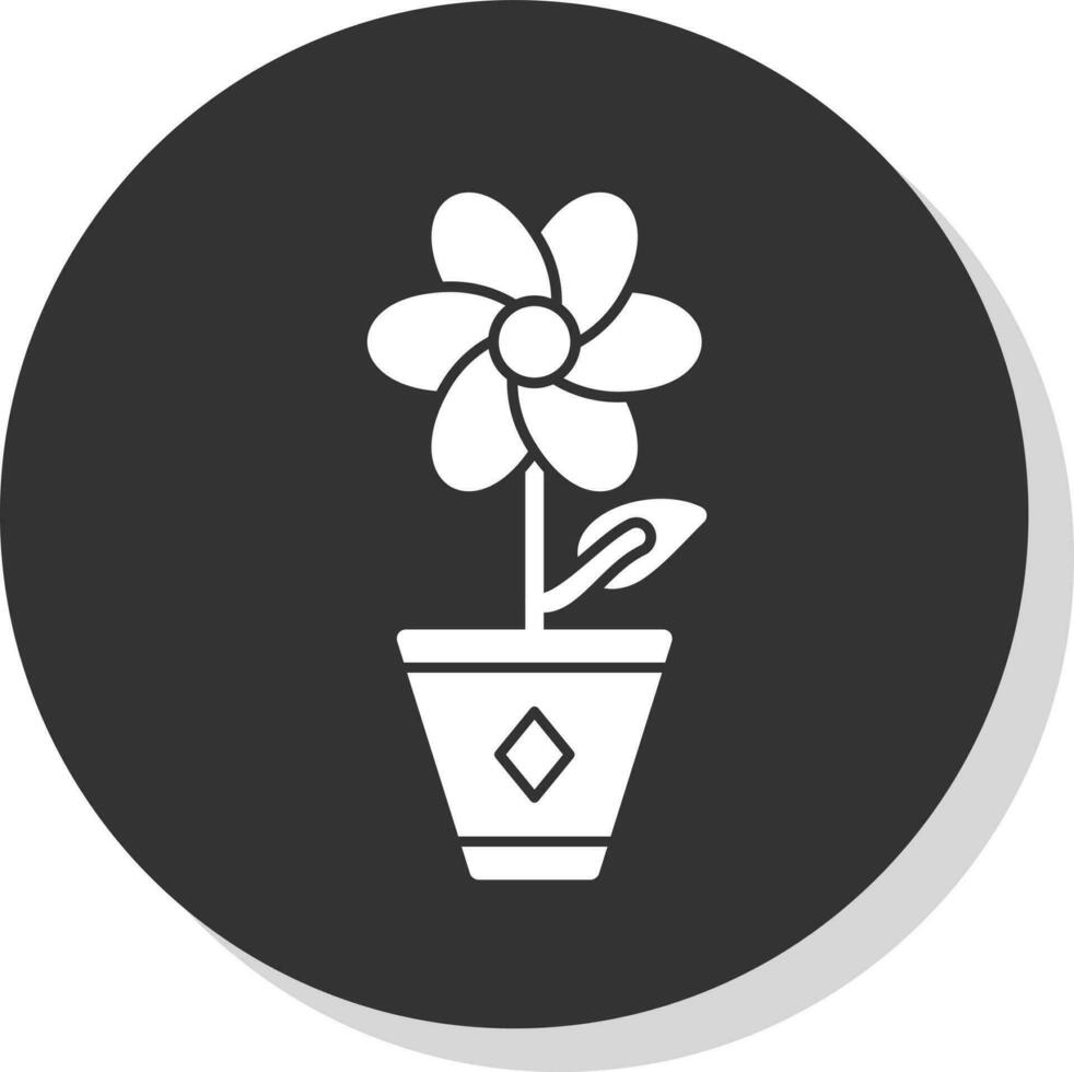 diseño de icono de vector de maceta de flores