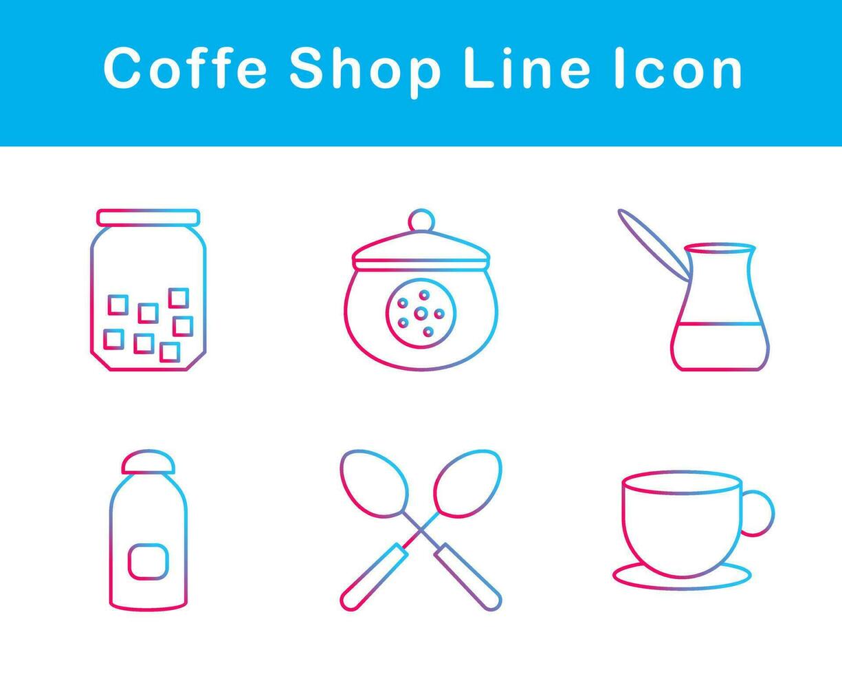 Coffe Shop Vector Icon Set