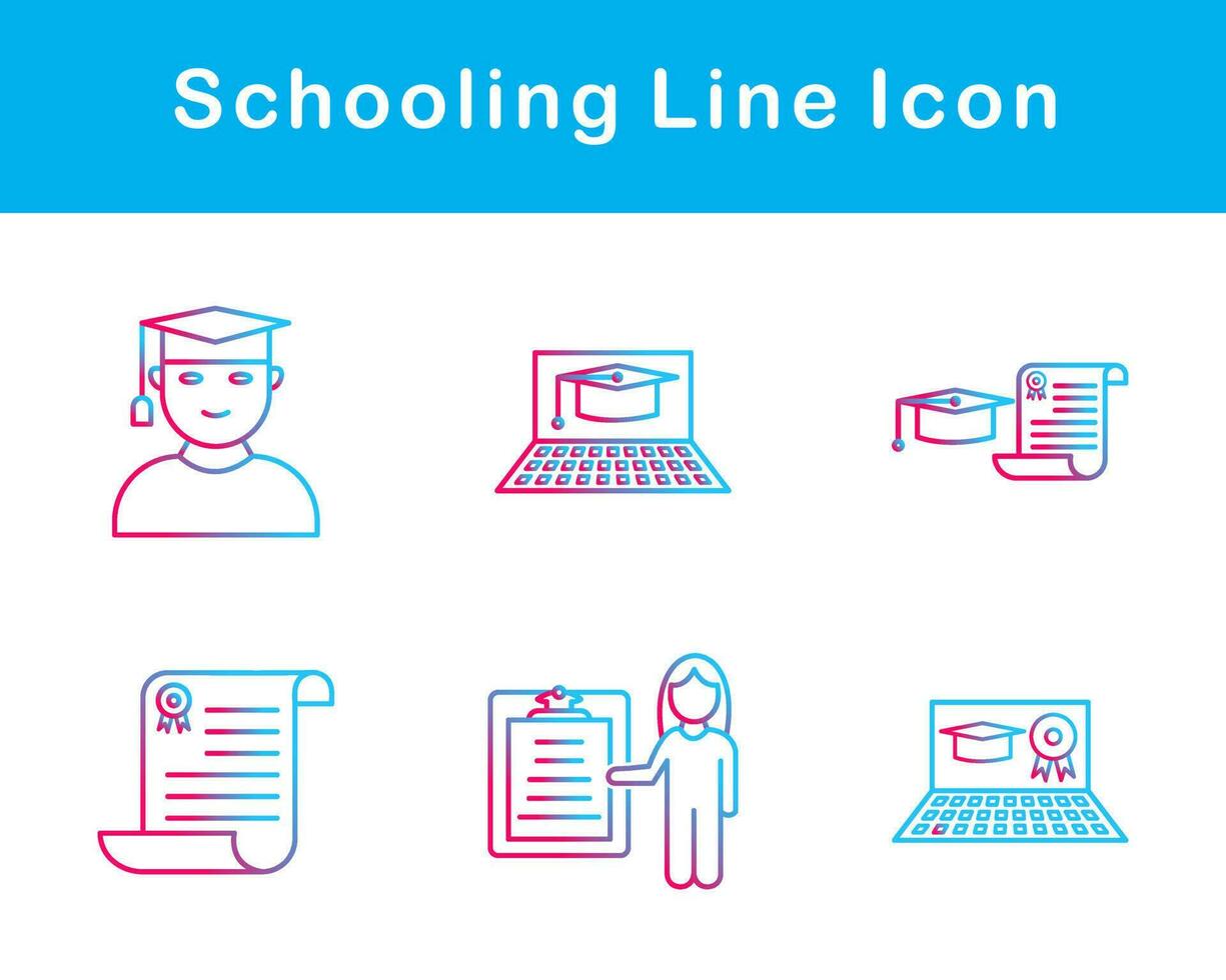 Schooling Vector Icon Set