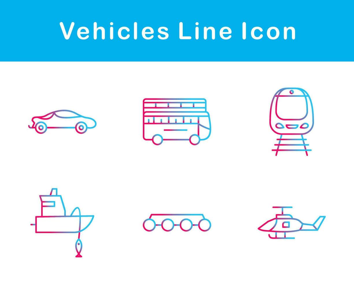 Vehicles Vector Icon Set