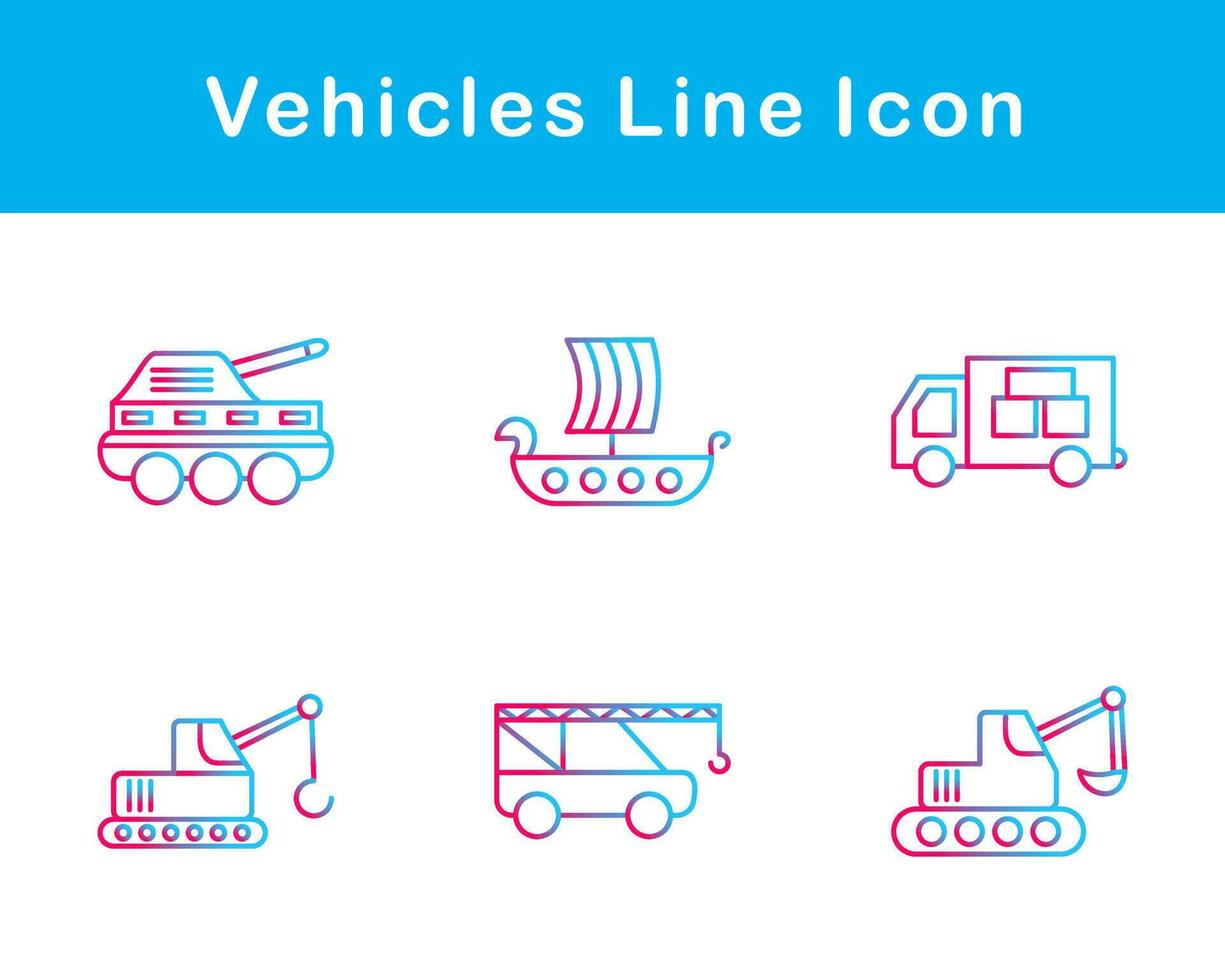 Vehicles Vector Icon Set