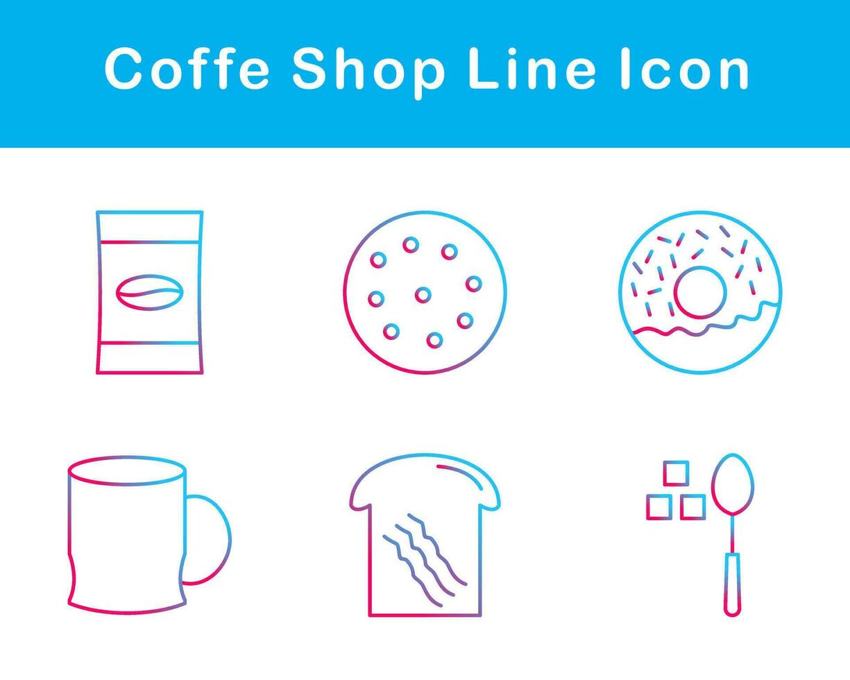 Coffe Shop Vector Icon Set