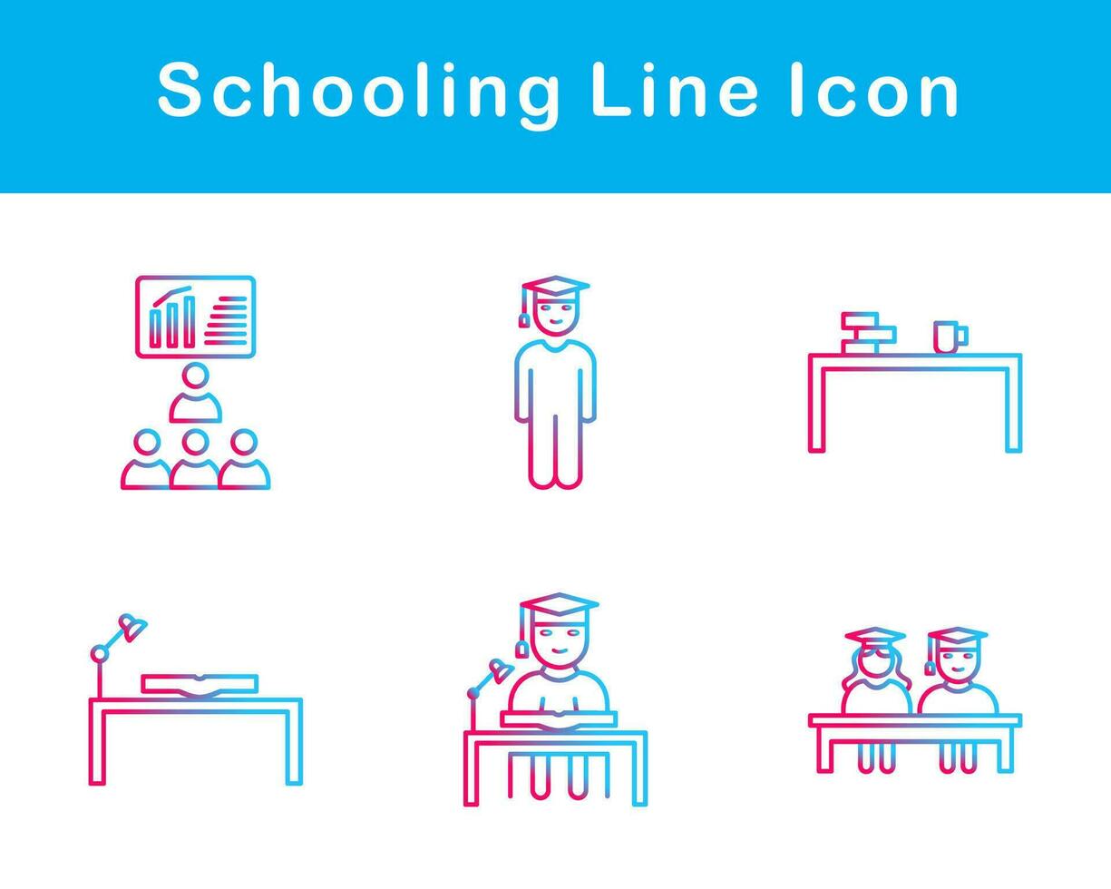 Schooling Vector Icon Set